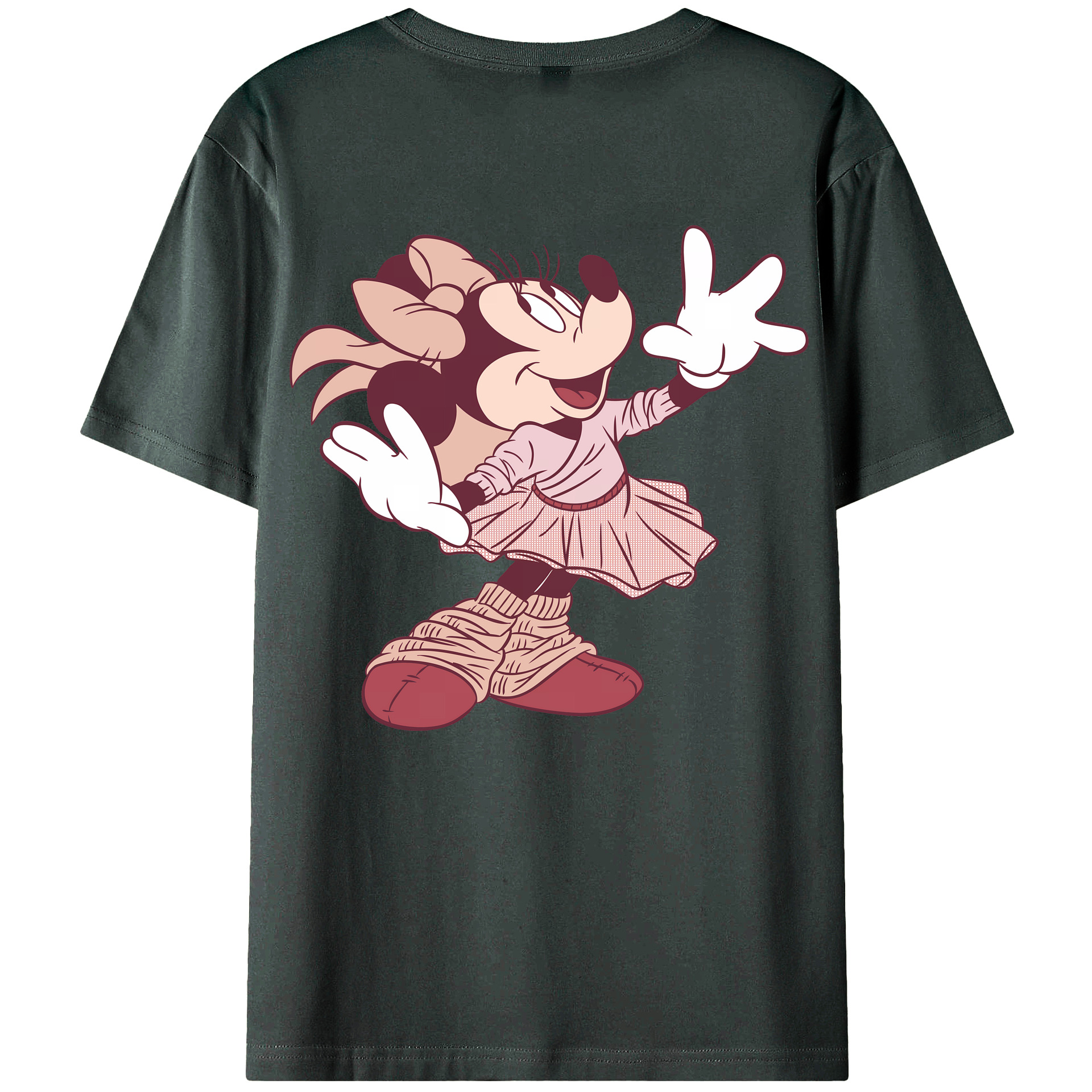 （画像用） ミッキーマウス Mickey Mouse 綿100％ メンズ半袖Tシャツ（バックプリント） 通気性